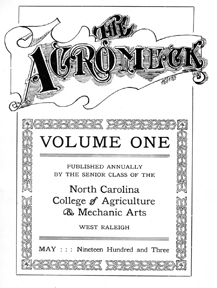 1903 yearbook title page
