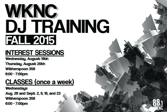 WKNC Fall 2015 DJ Training