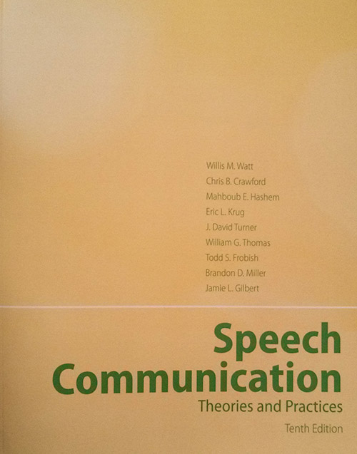 Speech Communication Theories and Practices textbook cover