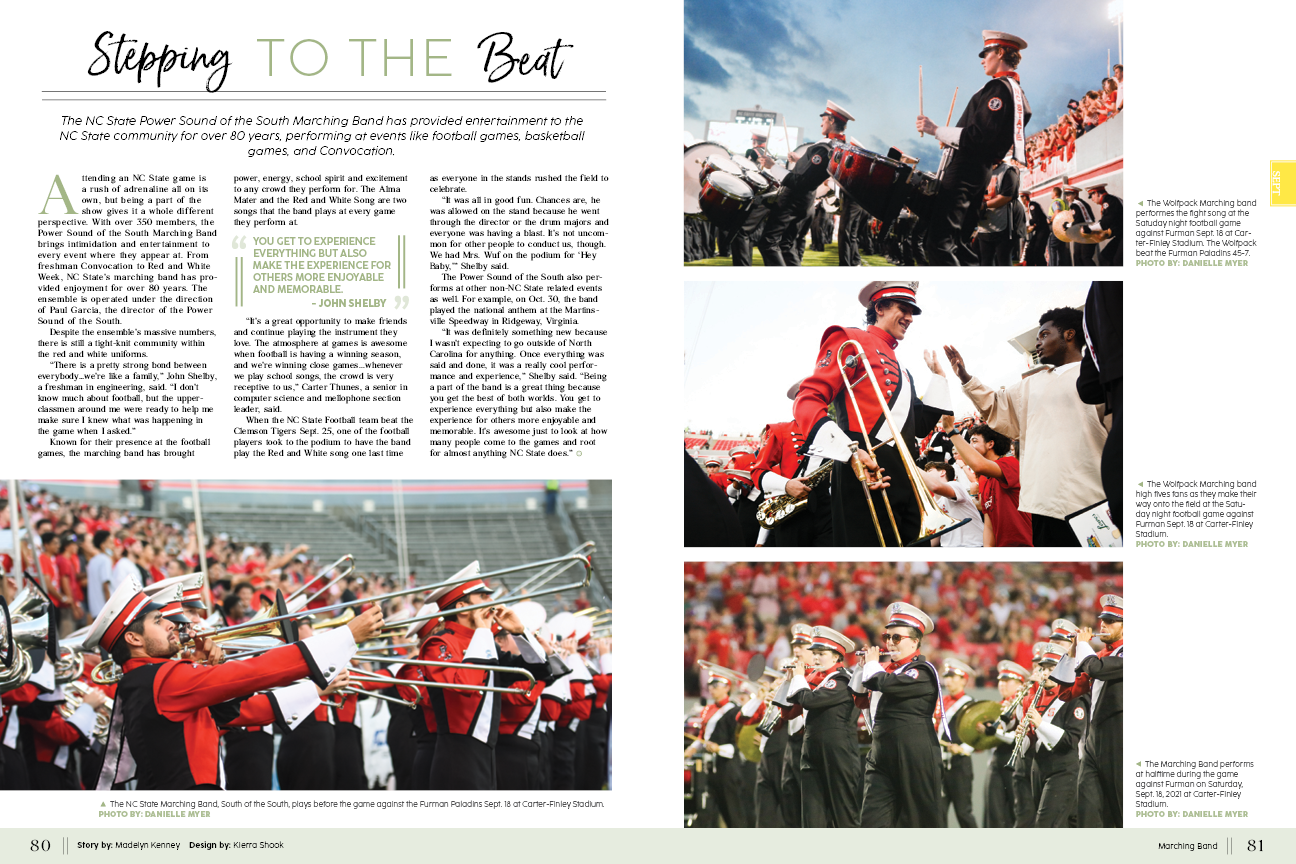 Deadline three spread of the deadline: Marching Band image